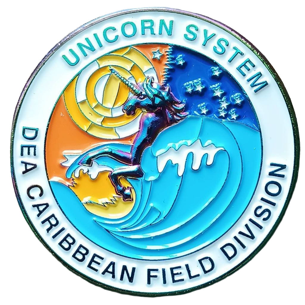 DEA Caribbean Field Division Challenge Coin — front