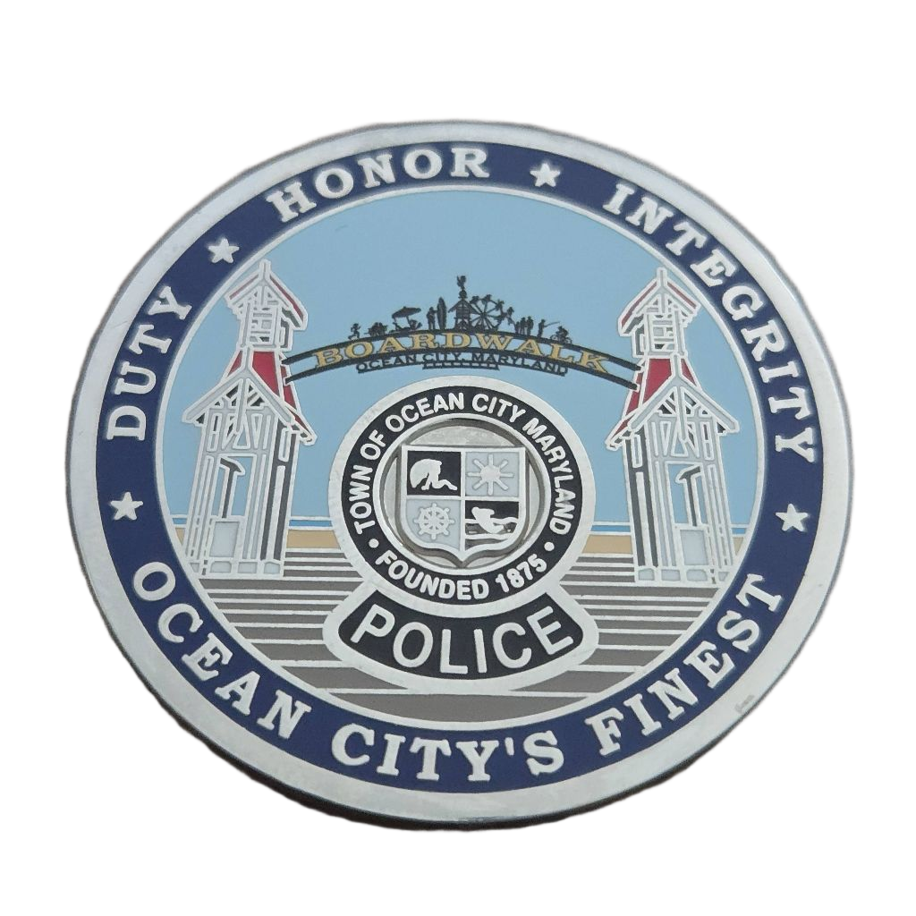 Ocean City Police Department Coin — back