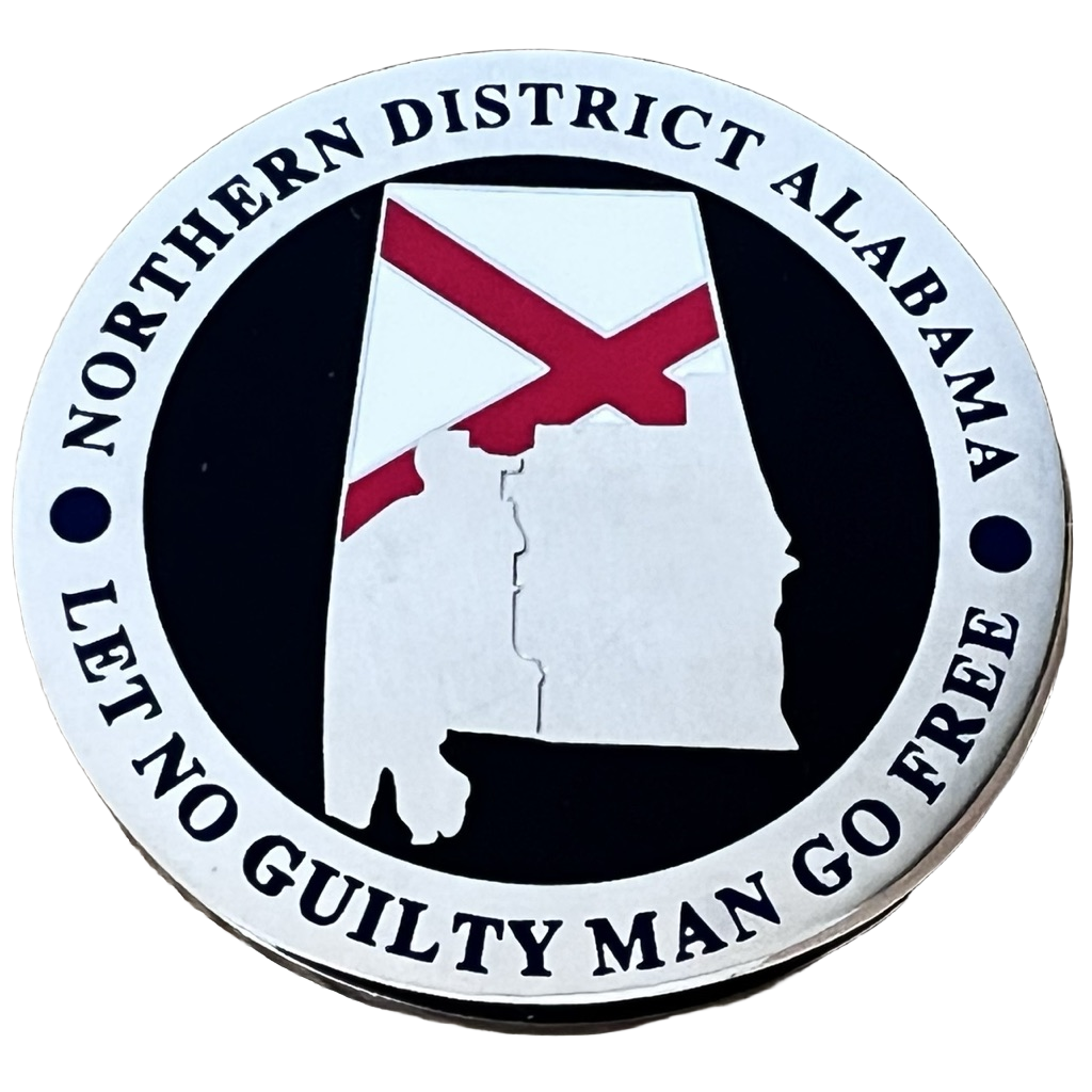 United States Marshal Northern District Alabama Challenge Coin — back