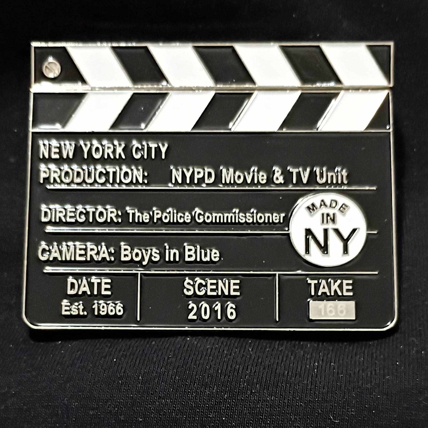 NYPD Movie & TV Unit Challenge Coin — front