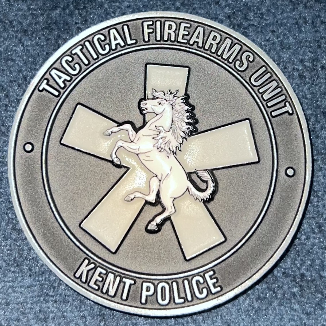 Kent Police Tactical Firearms Unit Tactical Advisor Challenge Coin — back