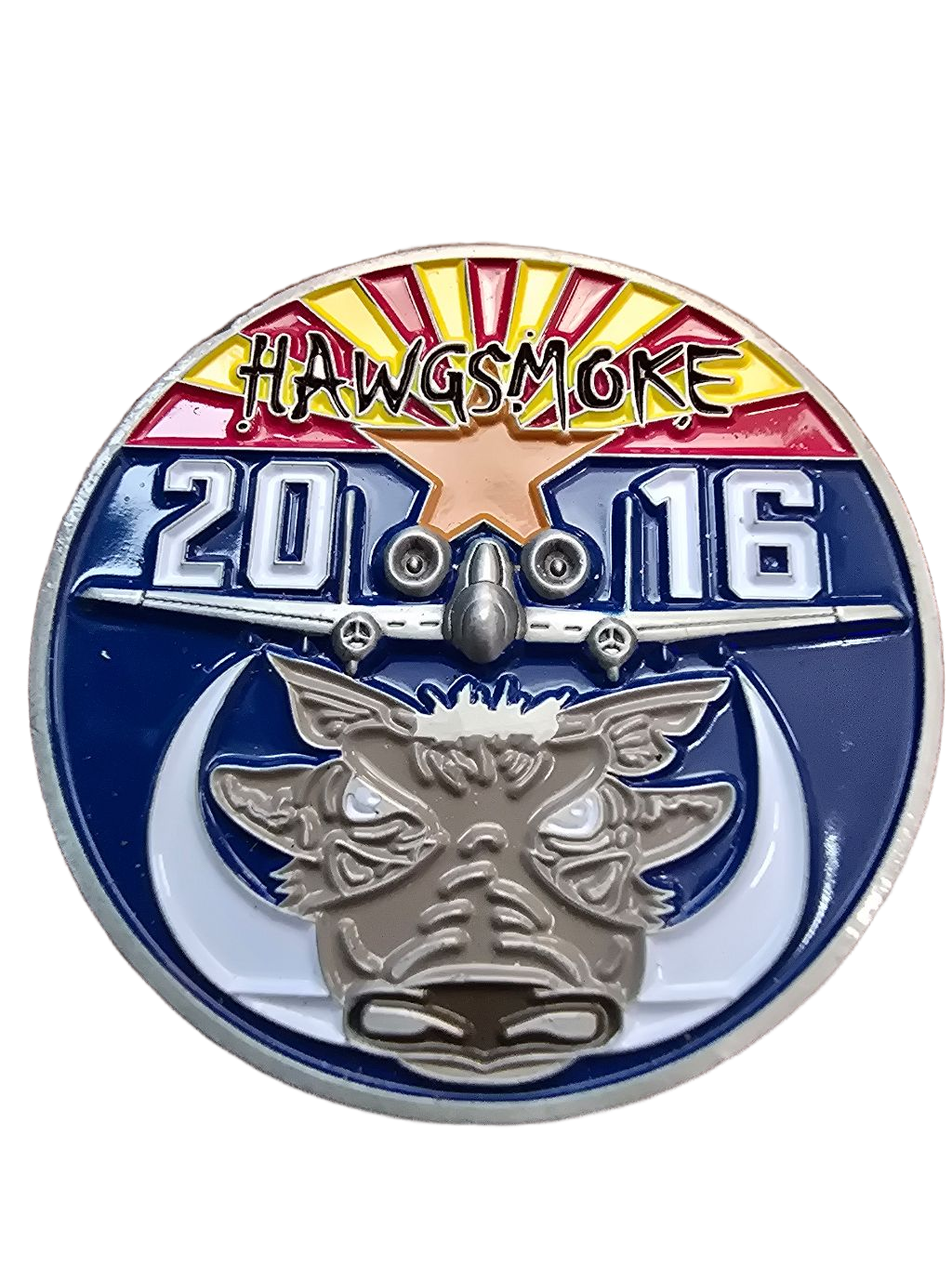 2016 hawgsmoke competition coin — front