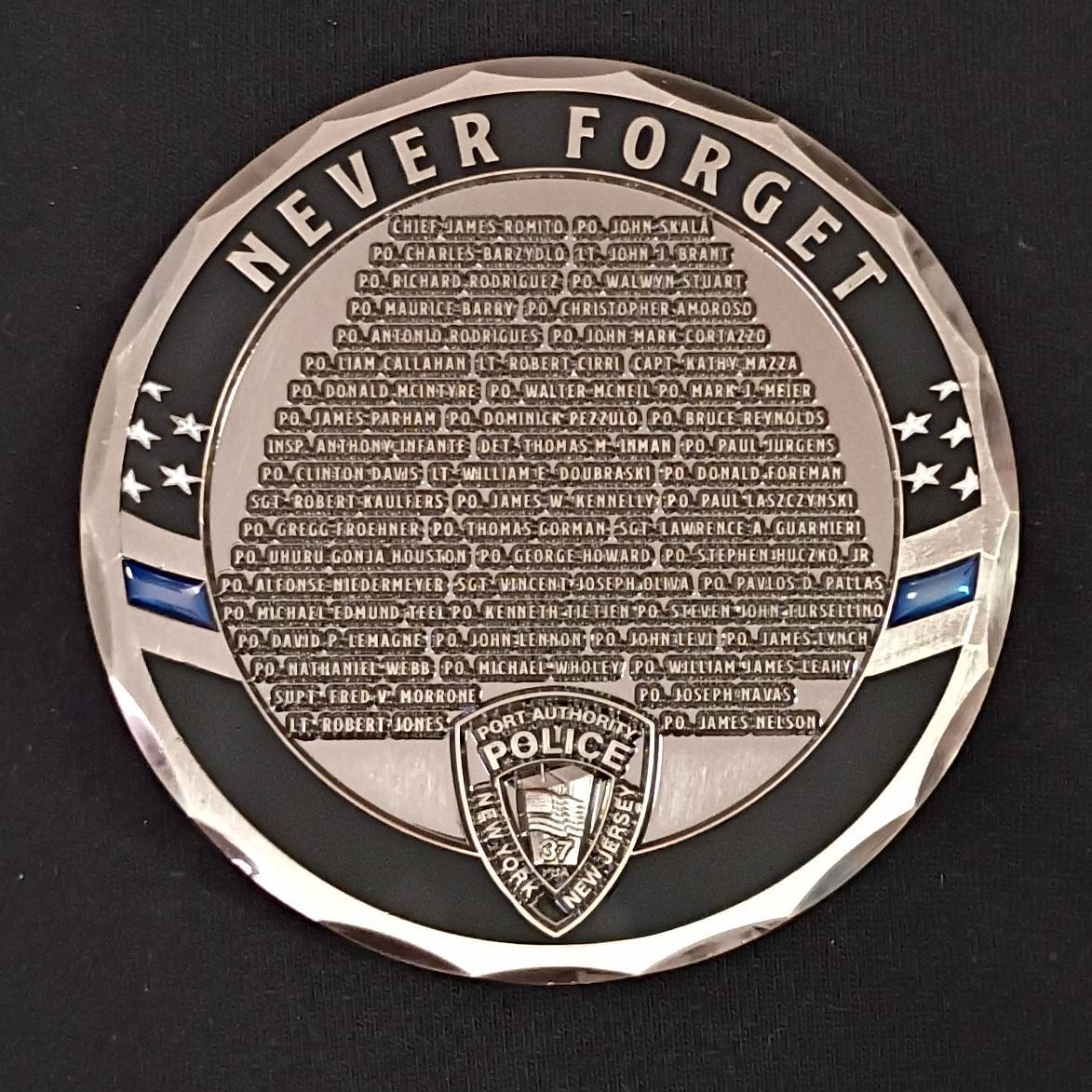 NYPD World Trade Center Command 20th Anniversary Challenge Coin — back