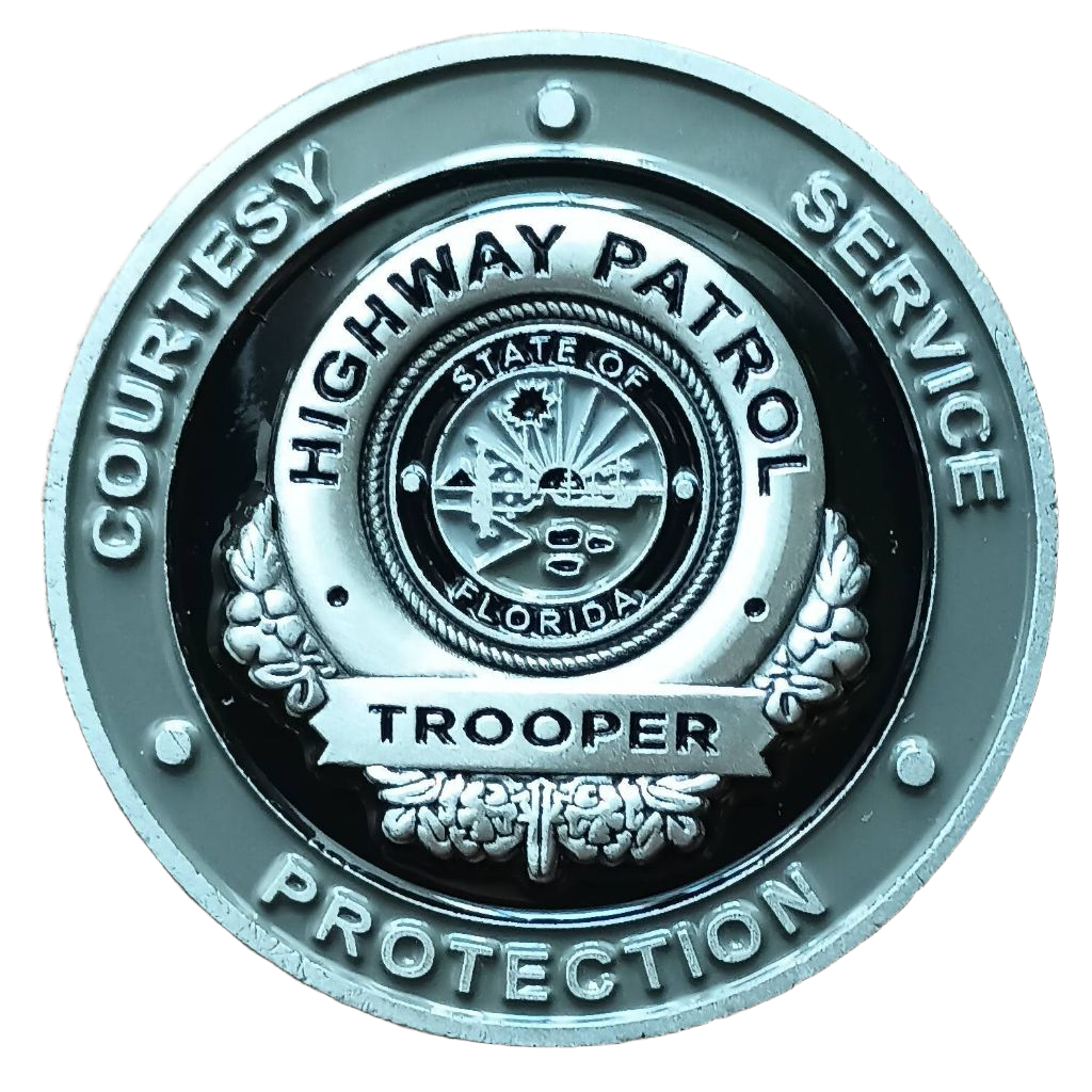 Florida Highway Patrol Challenge Coin — back