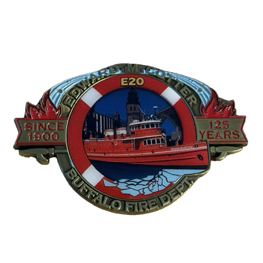 Buffalo, NY Fire Department 125 Years Anniversary Challenge Coin — front