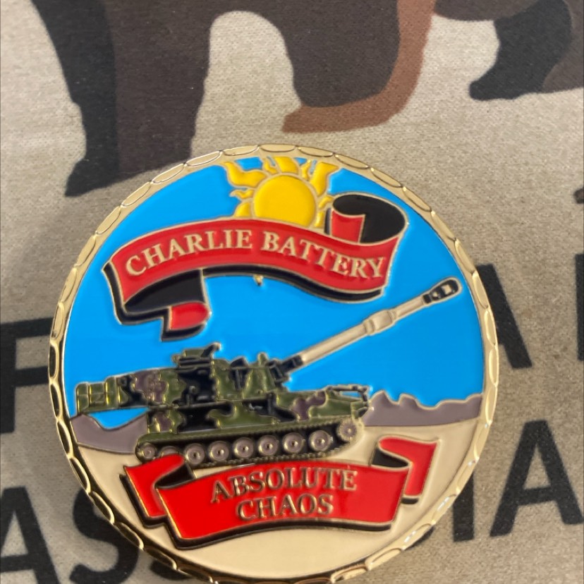 C btry commanders coin — back