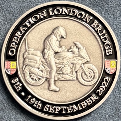 Metropolitan Police Special Escort Group Operation London Bridge Challenge Coin