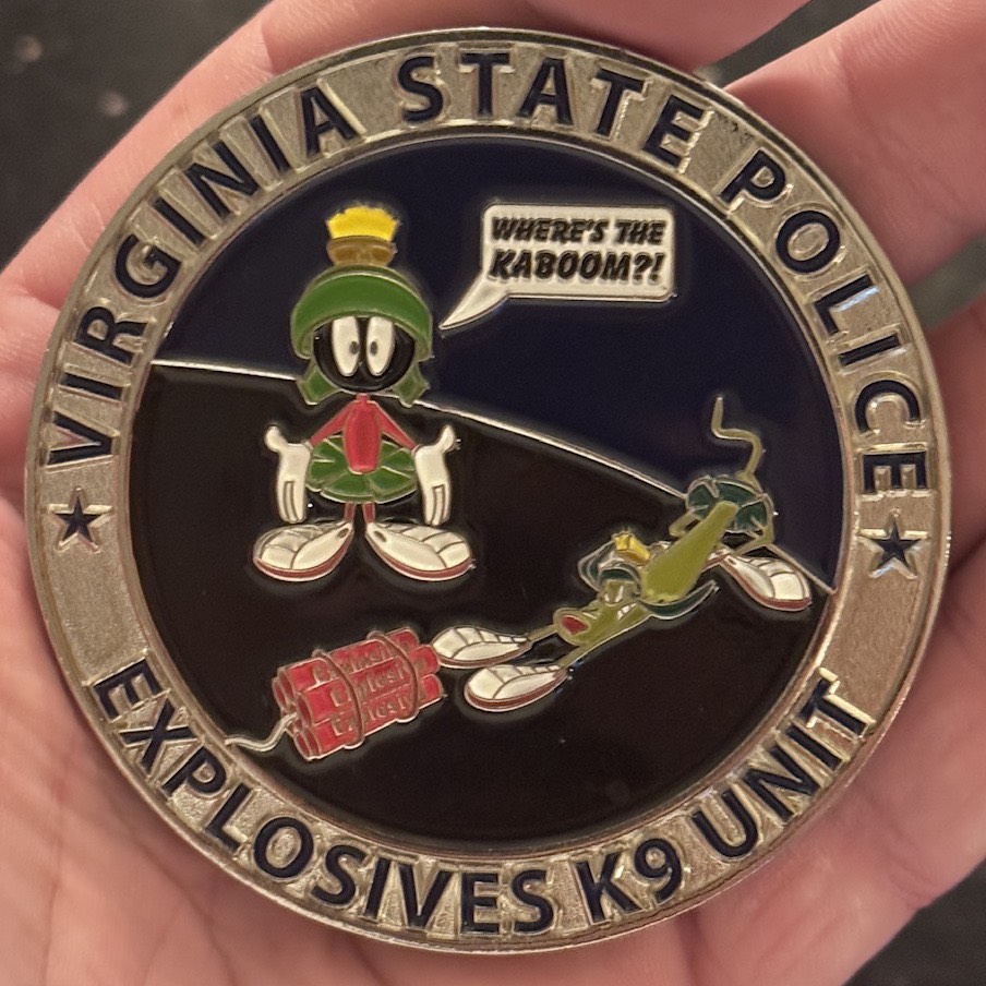 Virginia State Police Canine EOD — back