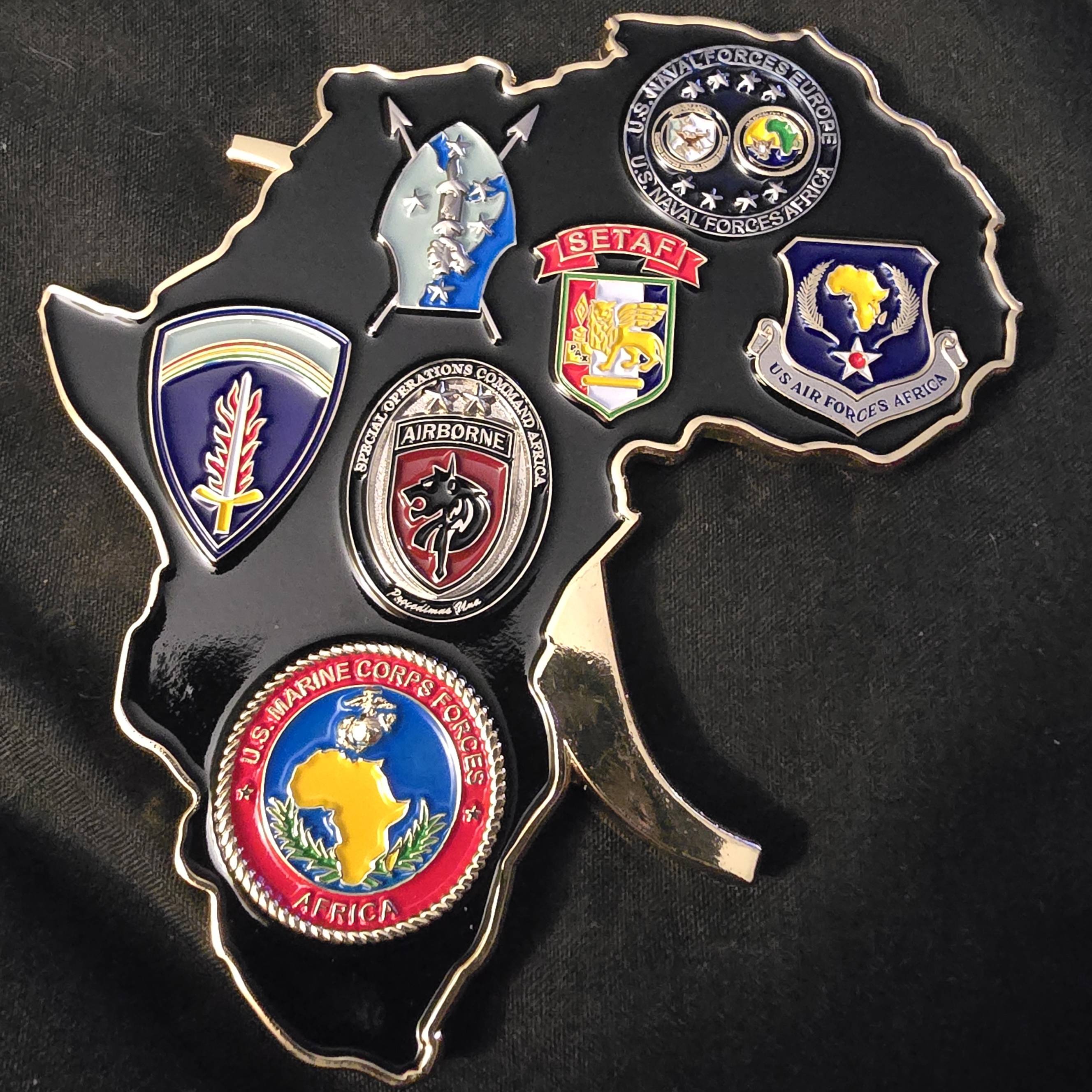 J6 United States Africa Command coin — back