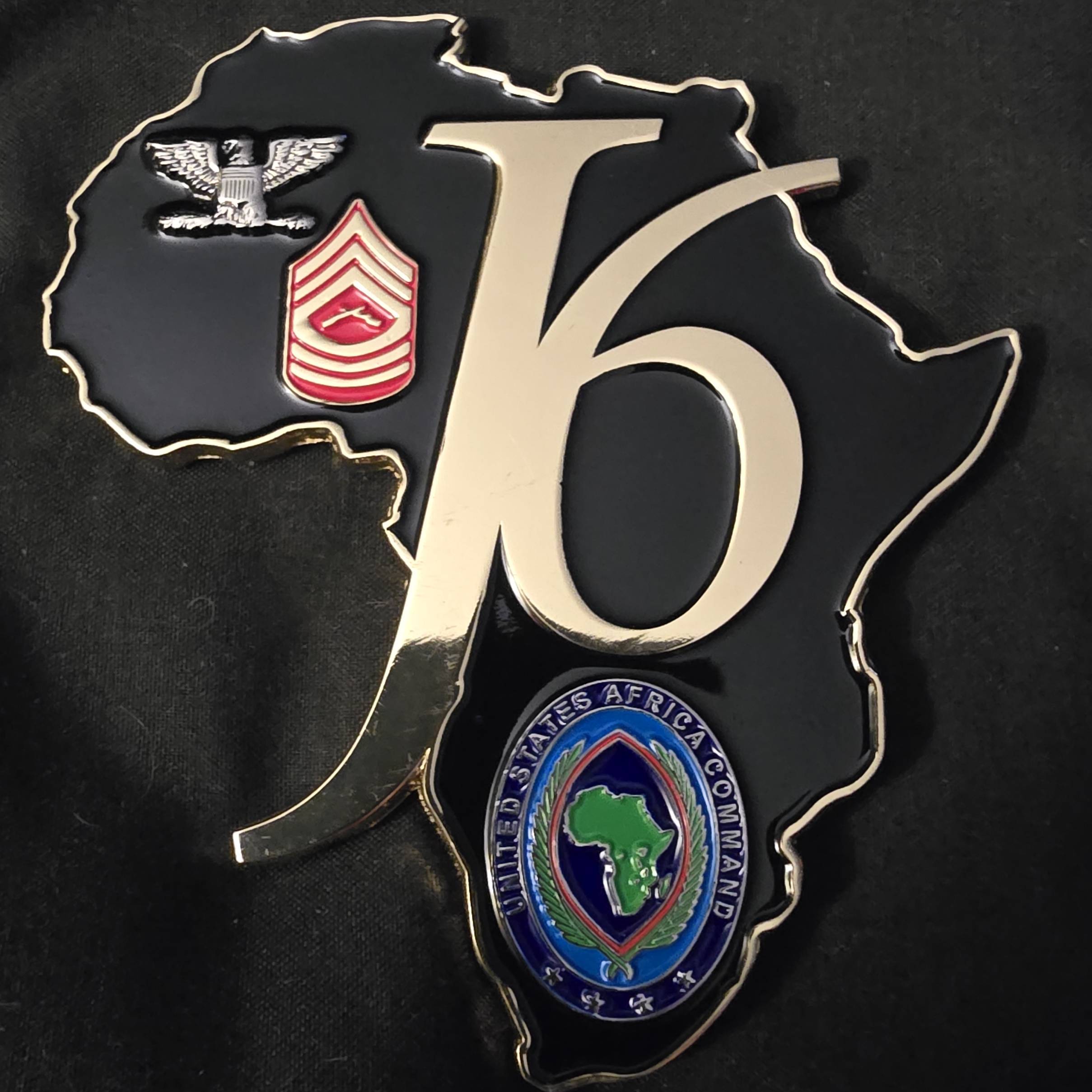J6 United States Africa Command coin — front