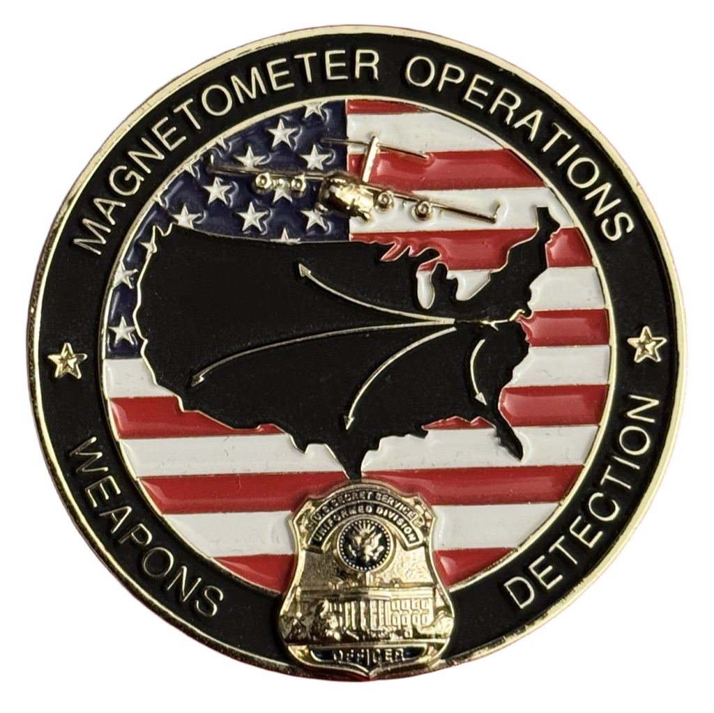USSS Magnetometer Operations Weapons Detection 2020 Presidential Campaign Challenge Coin — front