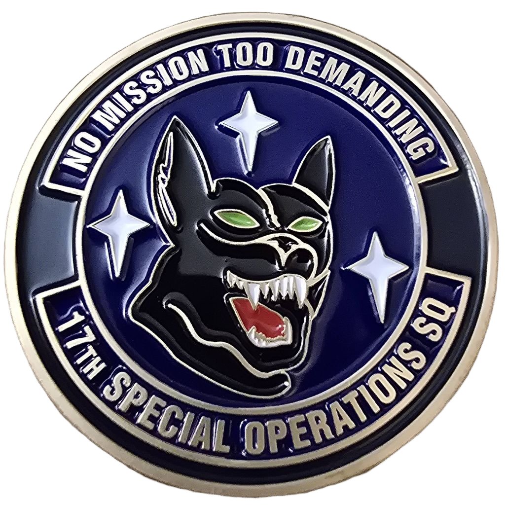 17th Special Operations Squadron Challenge Coin — back