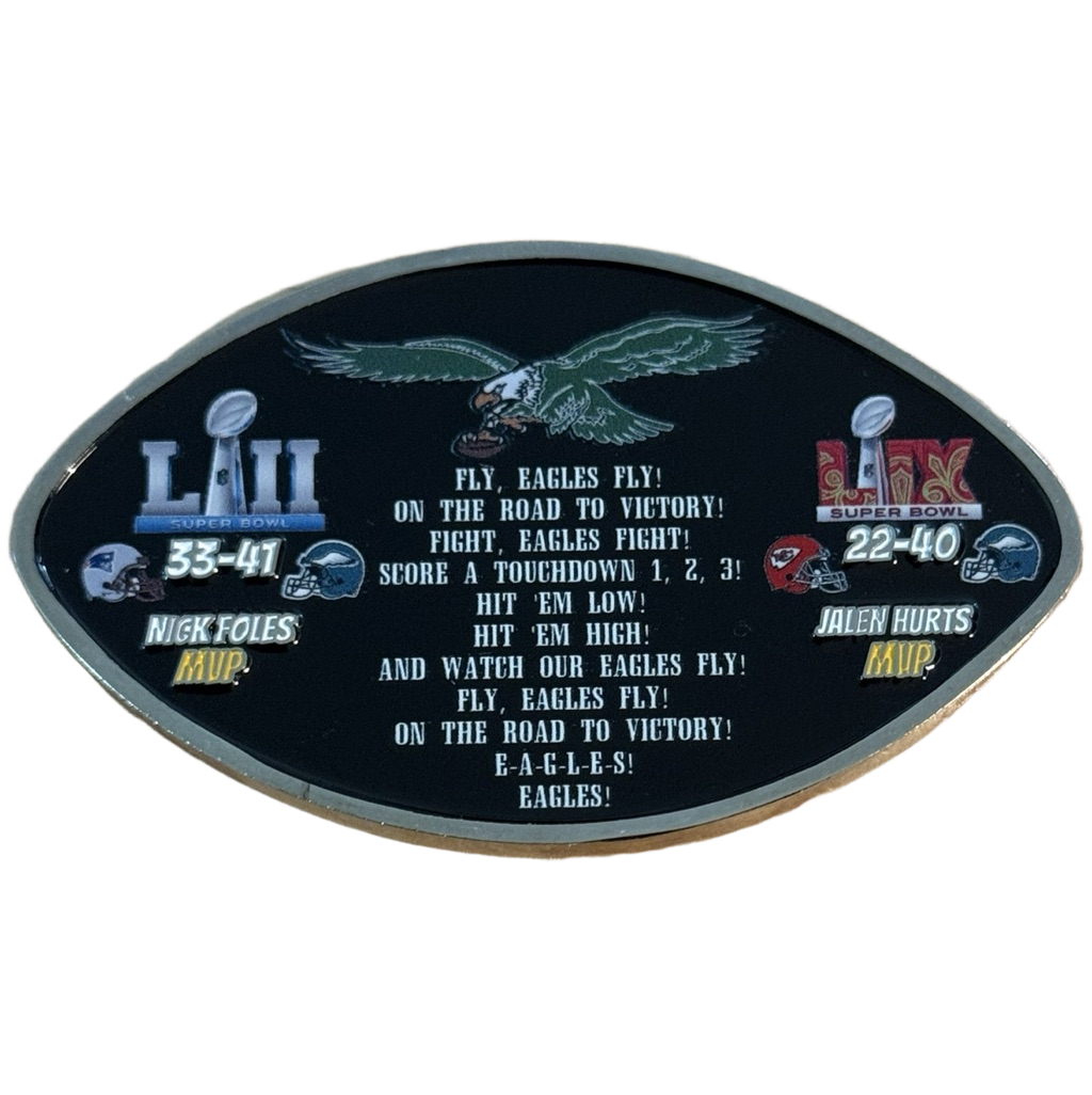 Philadelphia Eagles 2-Time Super Bowl Champions Challenge Coin — back