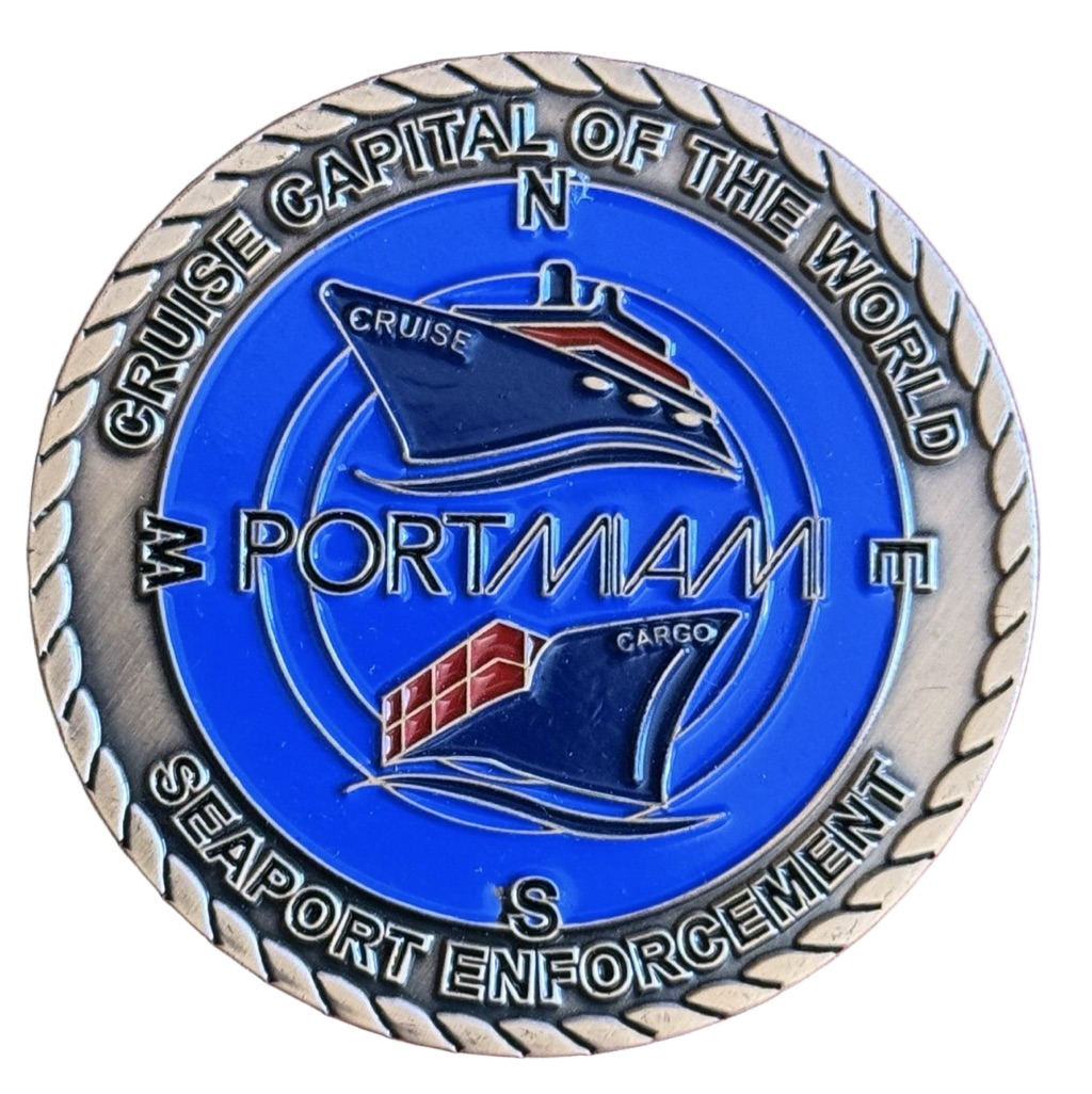 Miami-Dade Police - Port Miami Seaport Enforcement Challenge Coin — front
