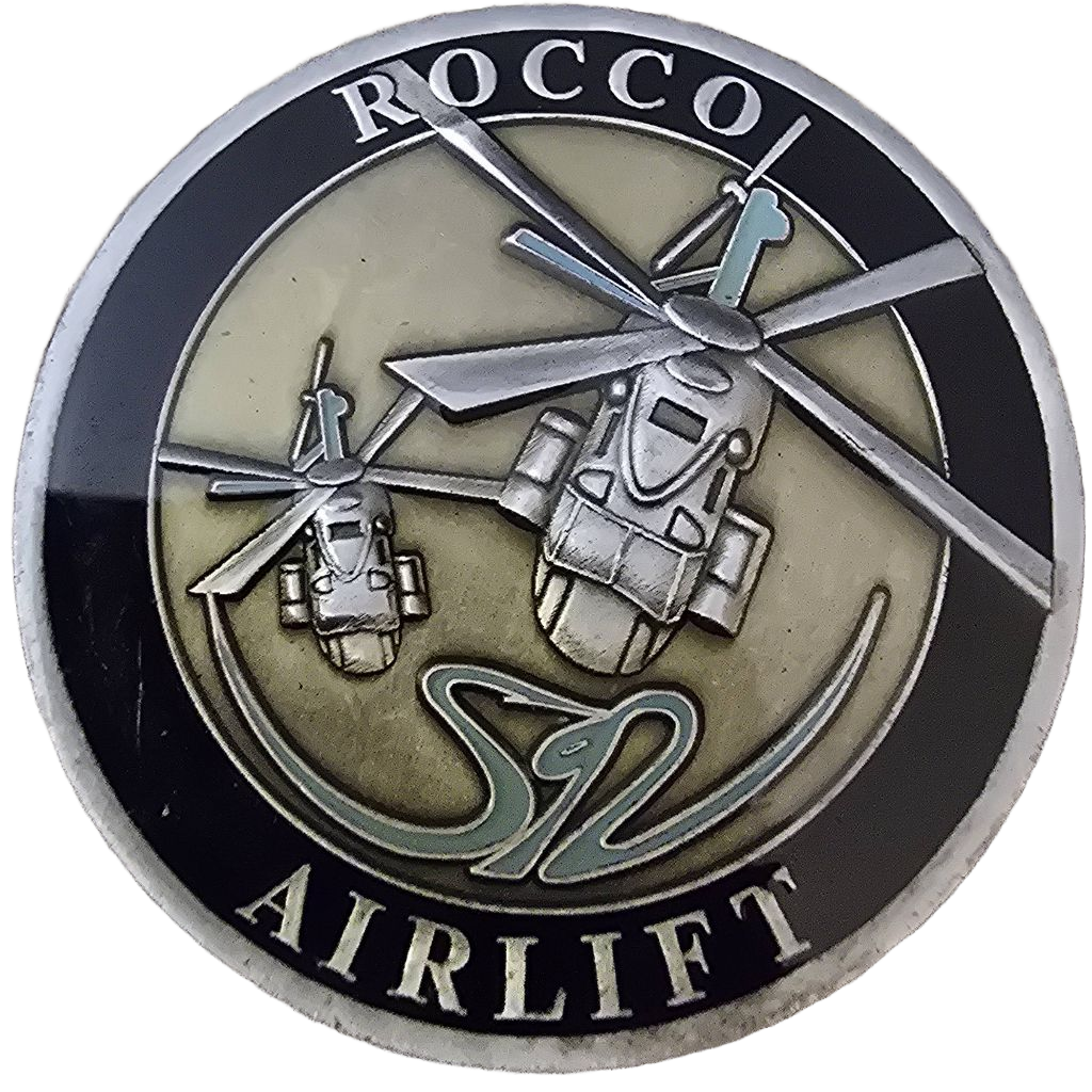 ROCCO Airlift and Afghanistan AAR Challenge Coin — front