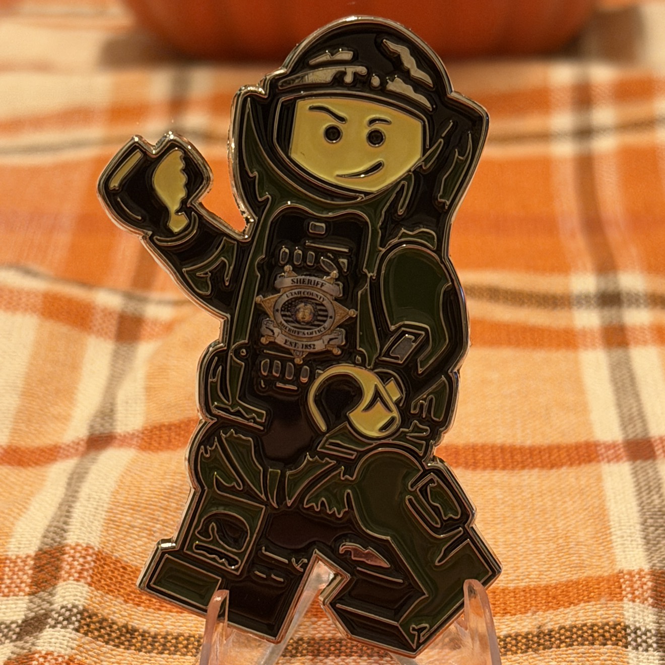 Utah County Bomb Squad Lego Man — back