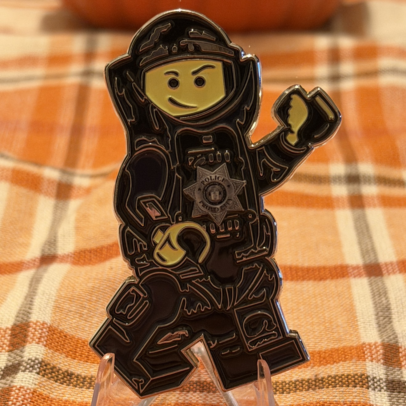 Utah County Bomb Squad Lego Man — front