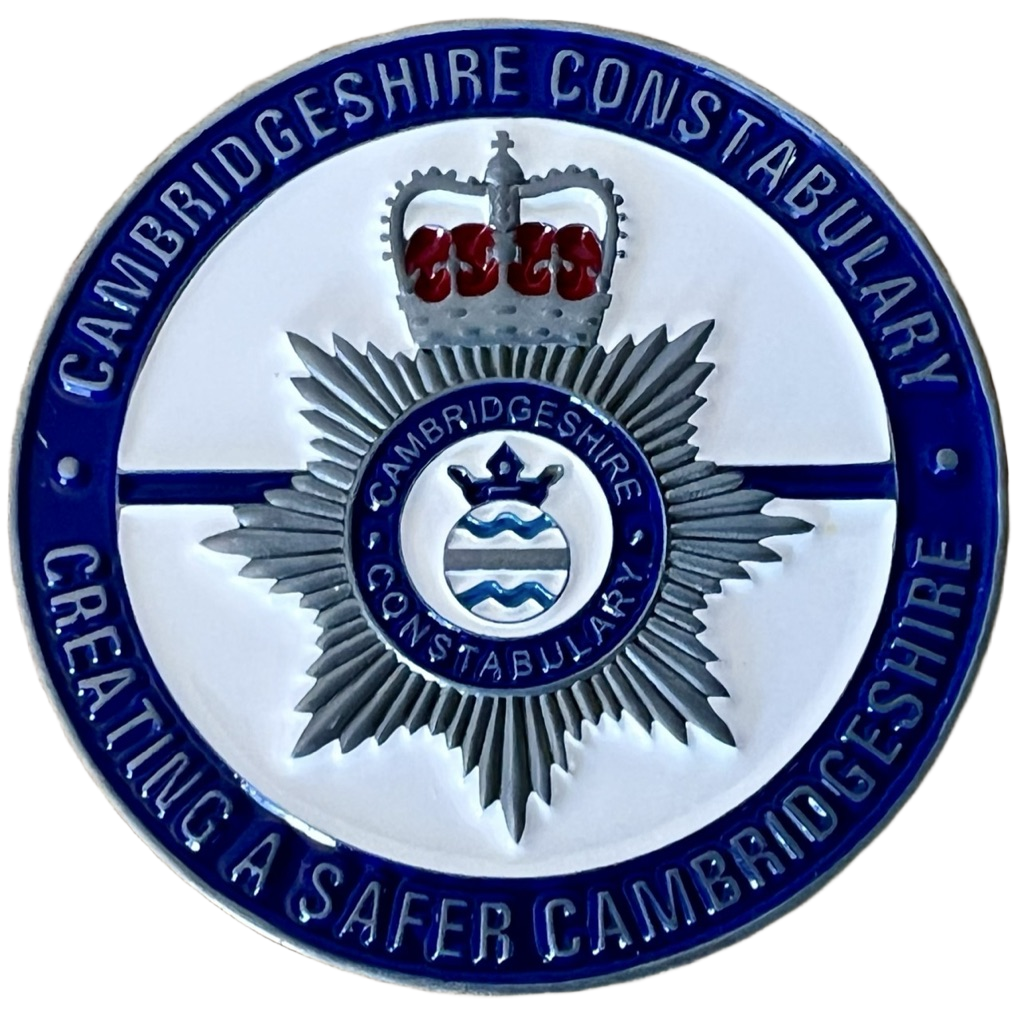 Cambridgeshire Police Officer and Constabulary Challenge Coin — back
