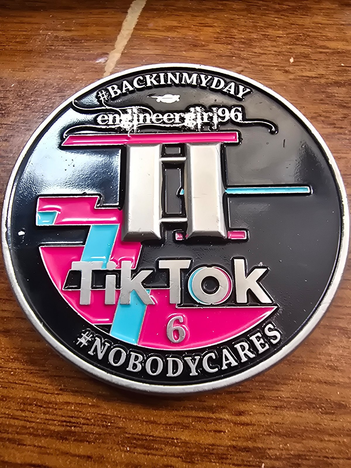 @engineergirl96 Tiktok challenge coin  — back