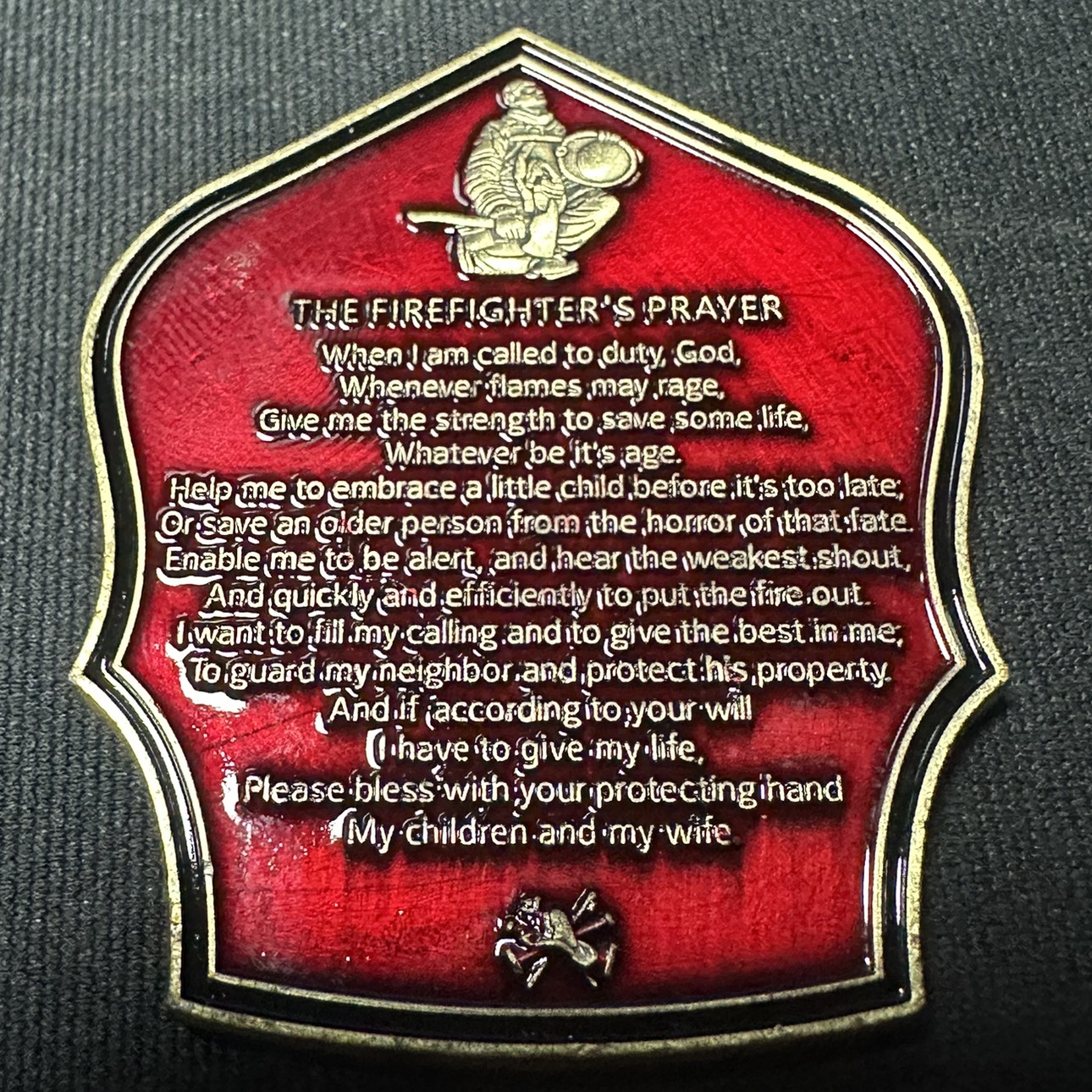 Firefighter’s Prayer — back