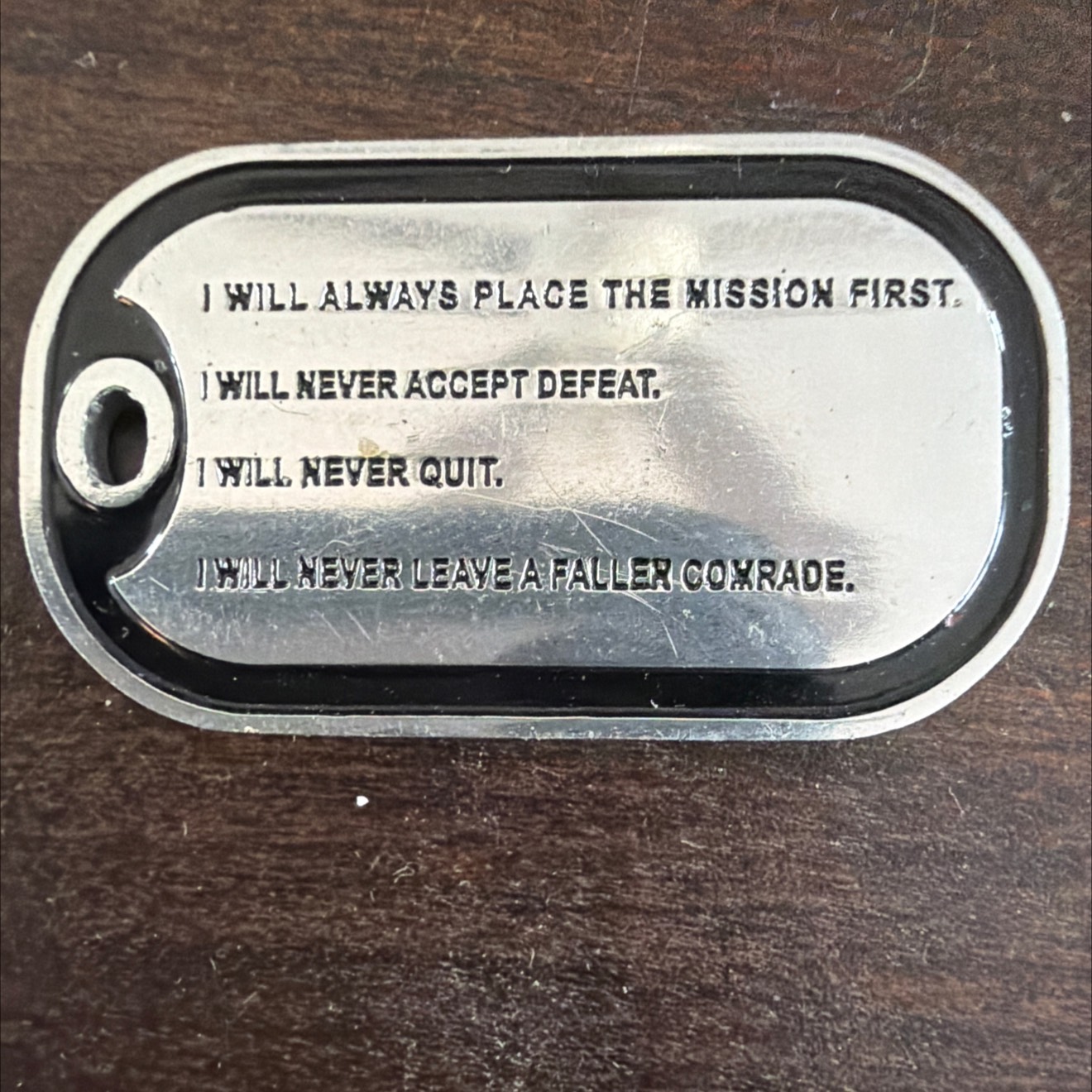 NC Army National Guard Dog tag coin — back