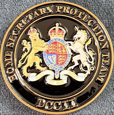 Metropolitan Police Home Secretary Protection Team Challenge Coin - Gold