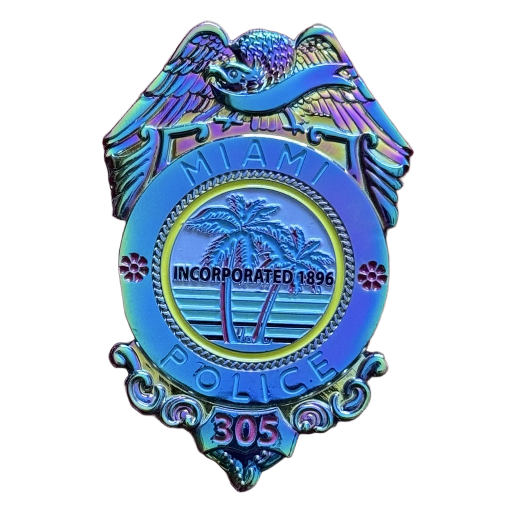 Miami Police Oil Slick Version Croquetas y Café con Leche Challenge Coin — back