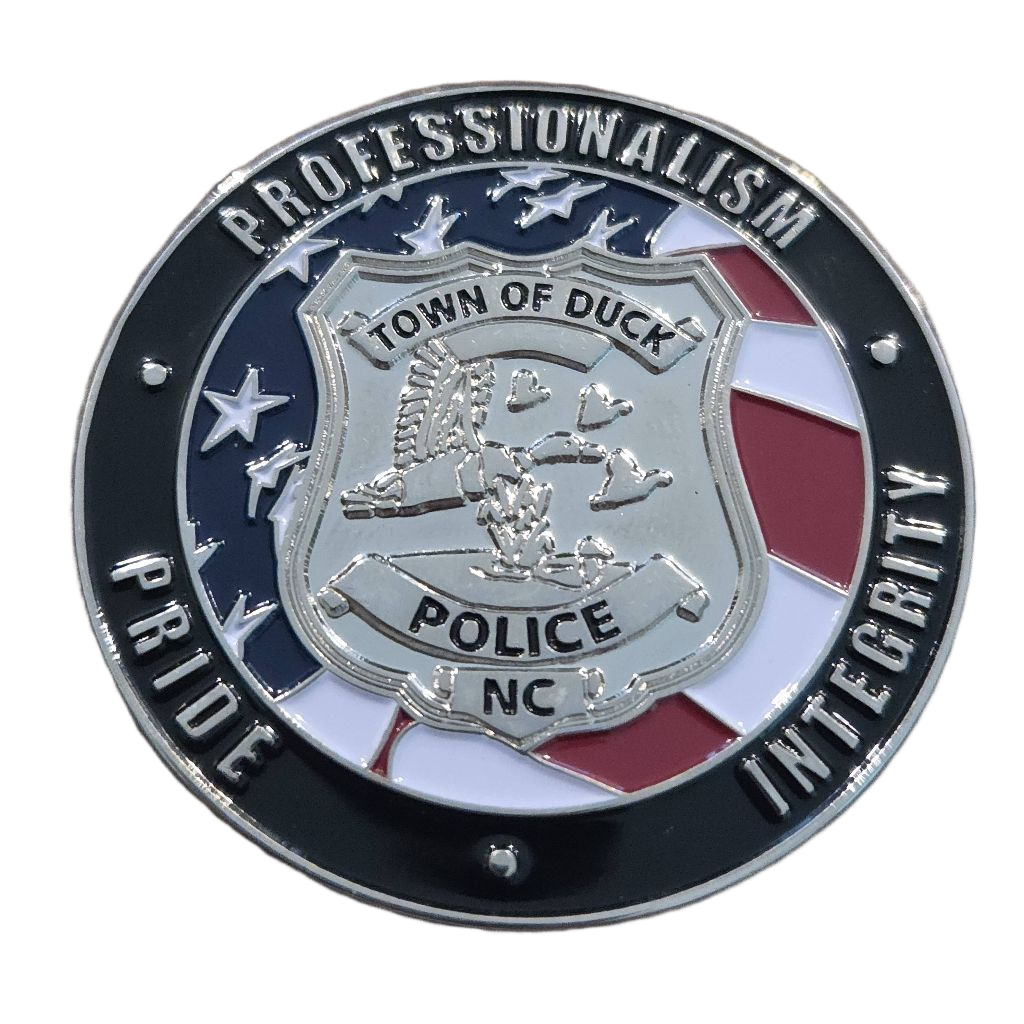 Town of Duck Police Department Coin — back