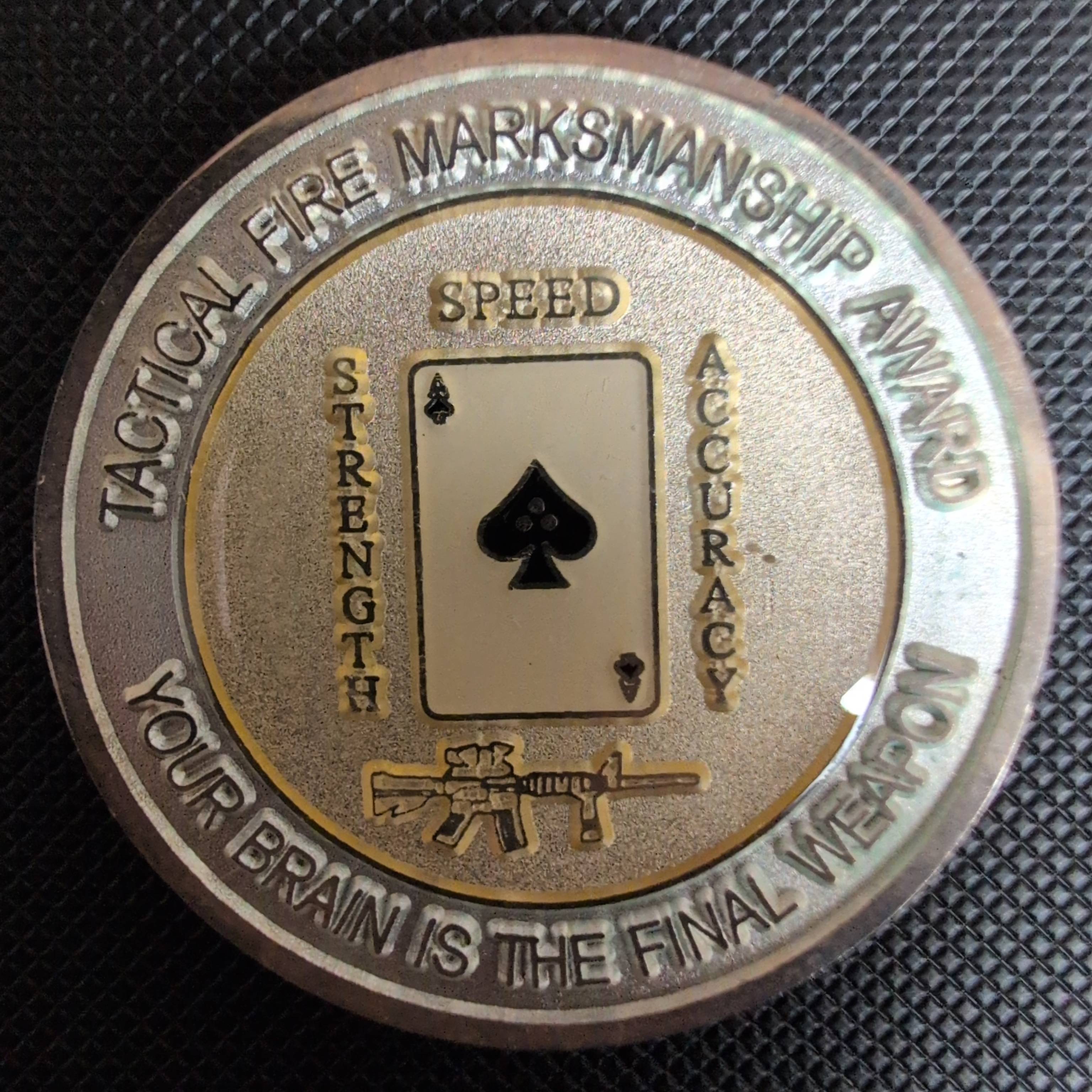 Commando Warrior - Tactical Fire Marksmanship Award — back
