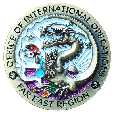 DEA Office of International Operations Far East Region Challenge Coin