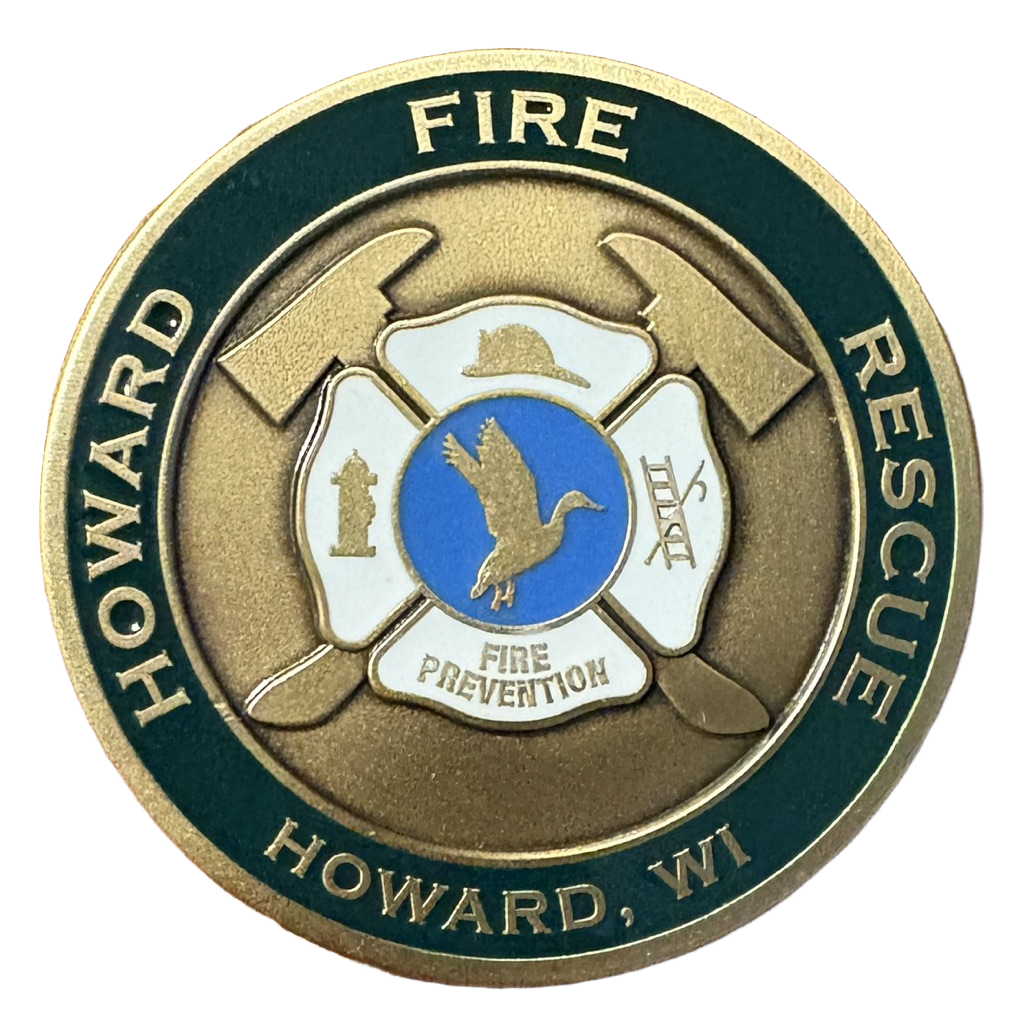 Howard Fire Department Draft Coin — front