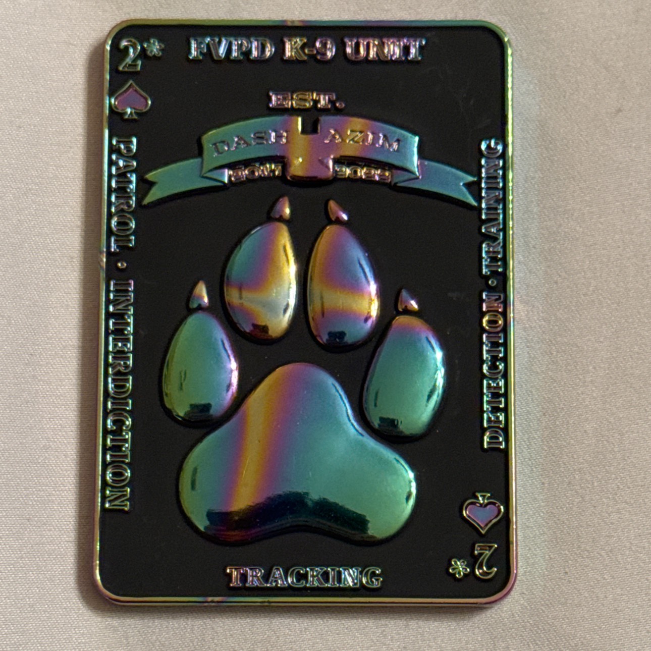 Fuquay K-9 Oil Slick — front
