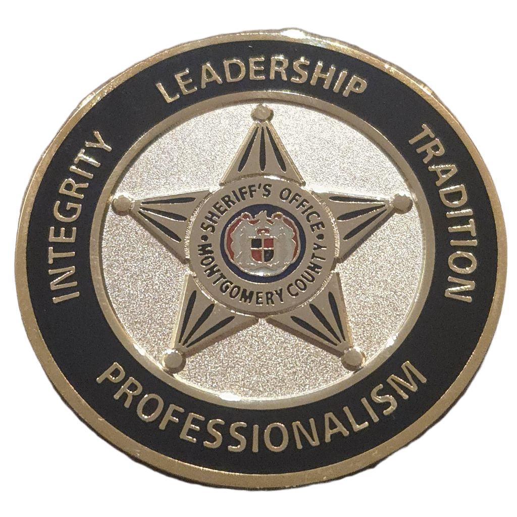Montgomery County MD Sheriff's Office Coin — back