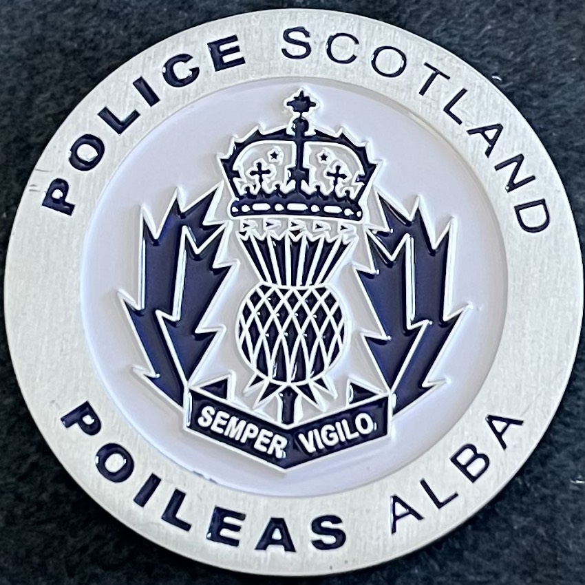 Police Scotland Operation Urram Challenge Coin — back