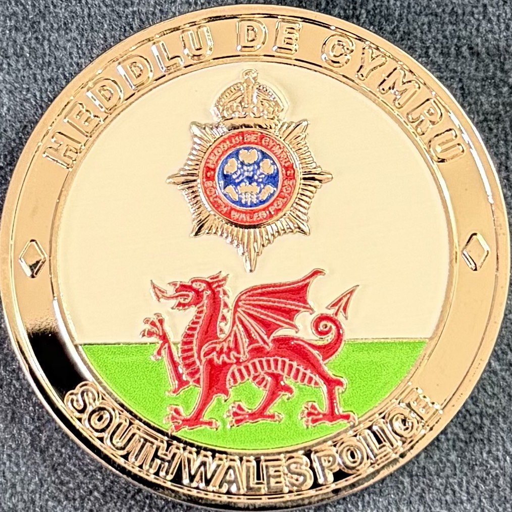 South Wales Police Roads Policing Unit Challenge Coin — back