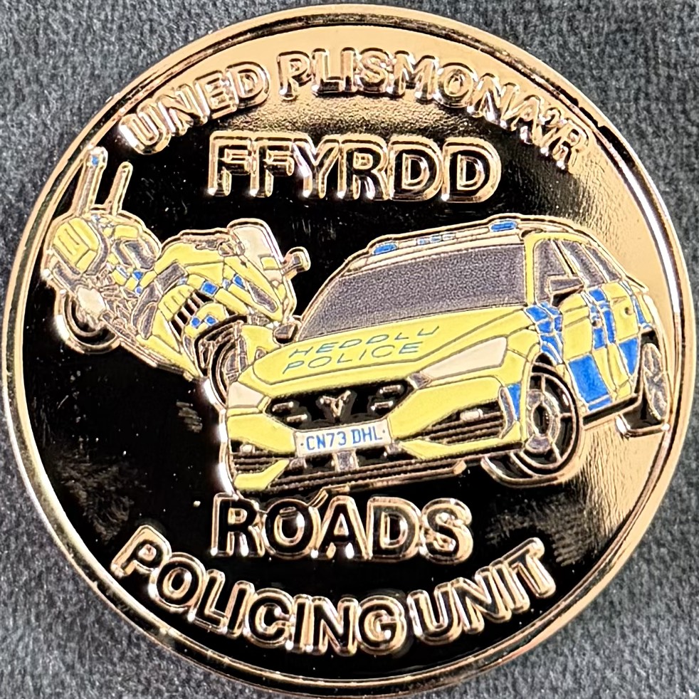 South Wales Police Roads Policing Unit Challenge Coin — front