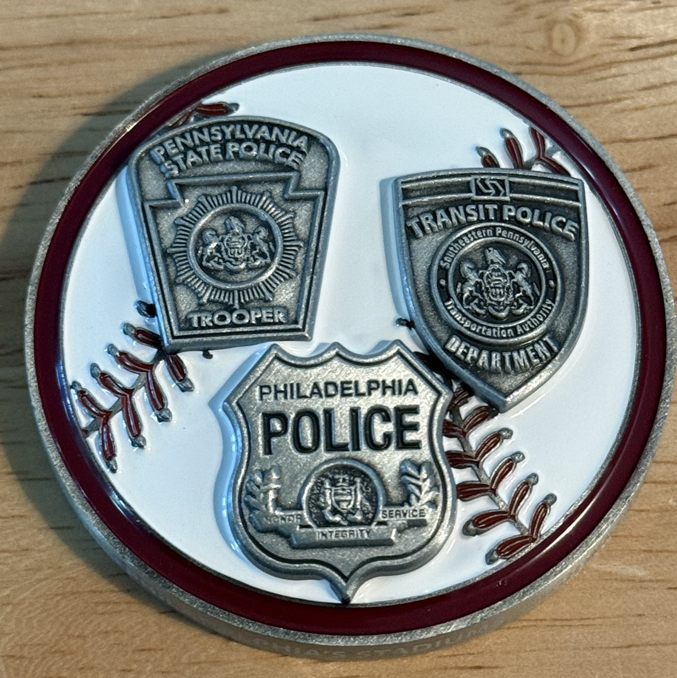 Philly's Phinest Red October Challenge Coin — back