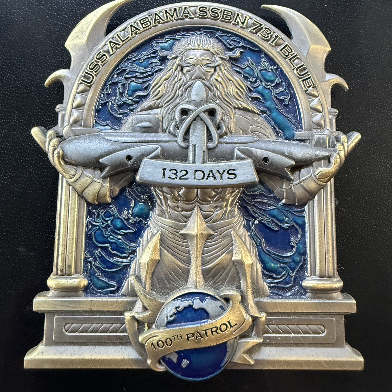 USS Alabama CPOA Patrol 100 — front
