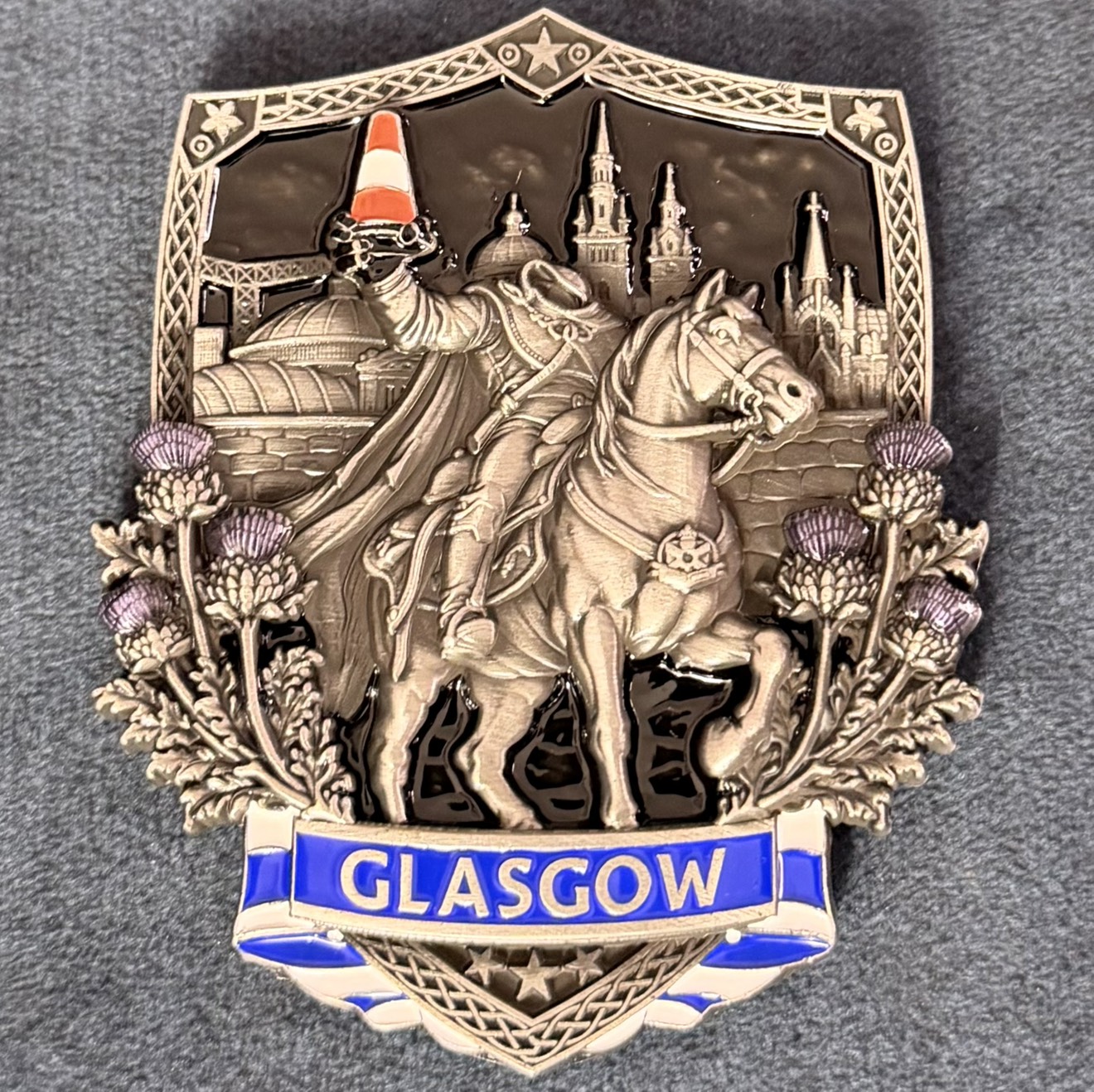 Police Scotland Glasgow RP Challenge Coin - Silver — back