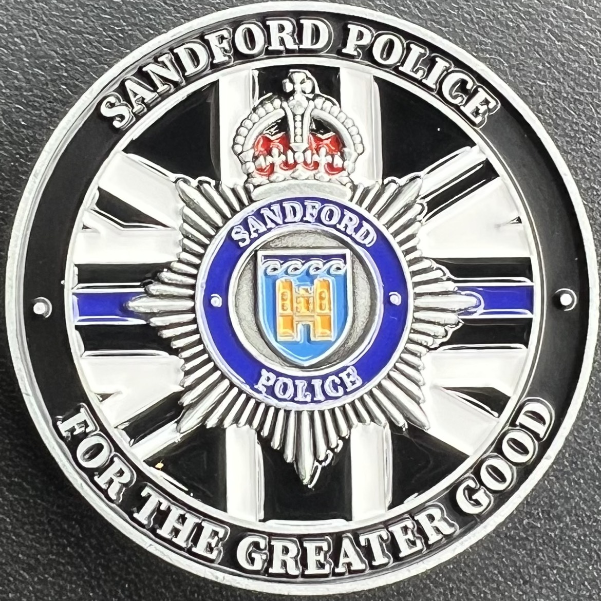 Sandford Police Dog Section Police Dog Saxon Challenge Coin — back
