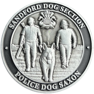 Sandford Police Dog Section Police Dog Saxon Challenge Coin