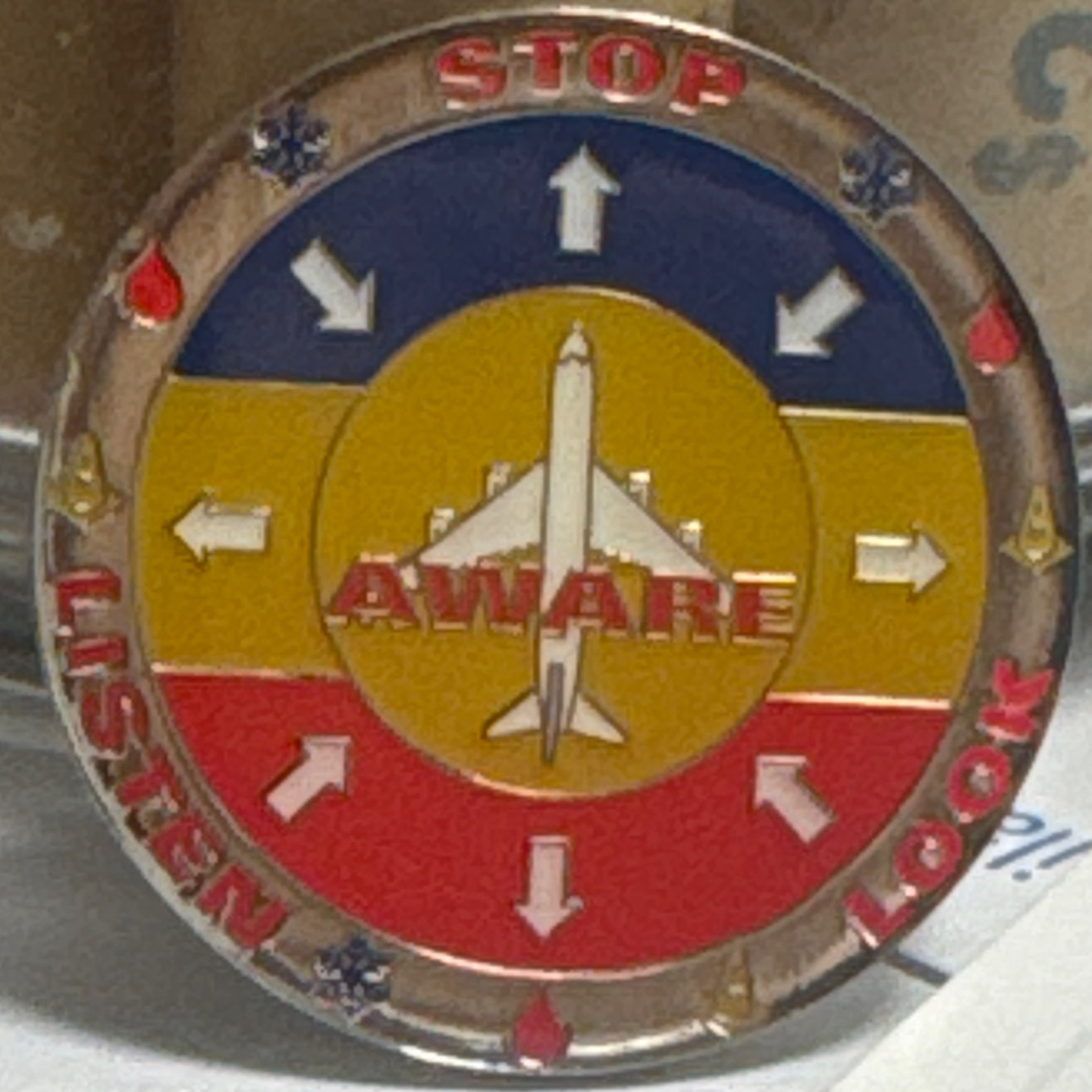 Safety Awareness Coin — front