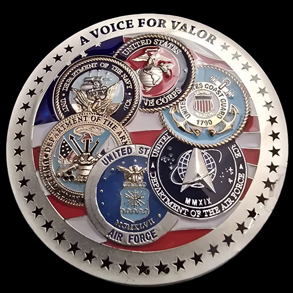 Veterans of Comedy Comedian Will C. Challenge coin — back