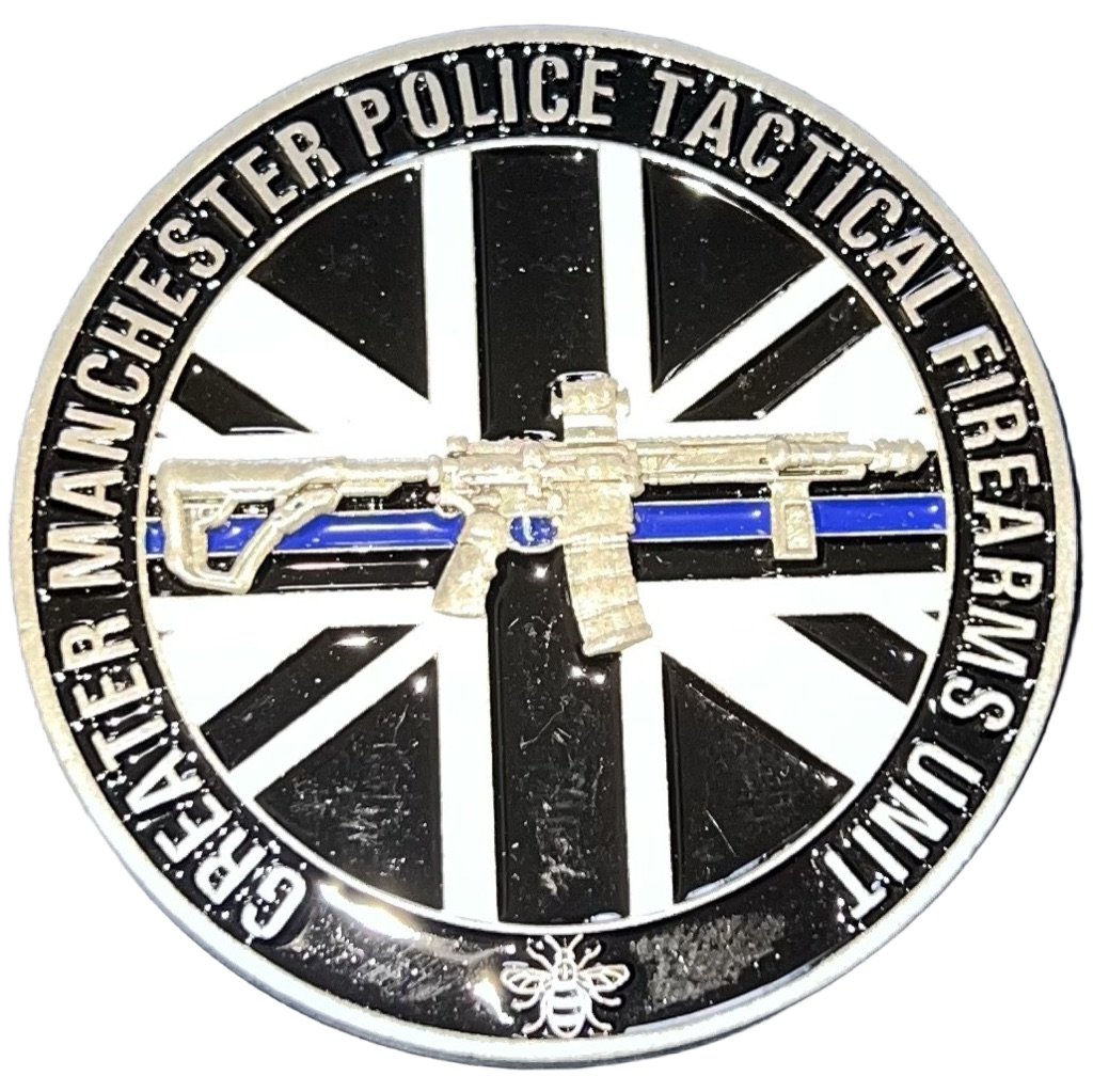 Greater Manchester Police Tactical Firearms Unit Challenge Coin — front