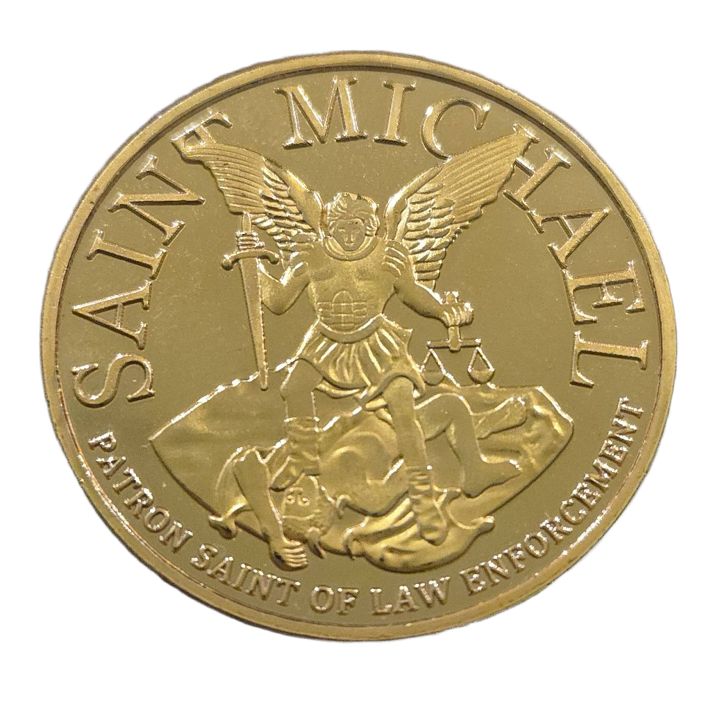 Maryland State Police Saint Michael Coin — back