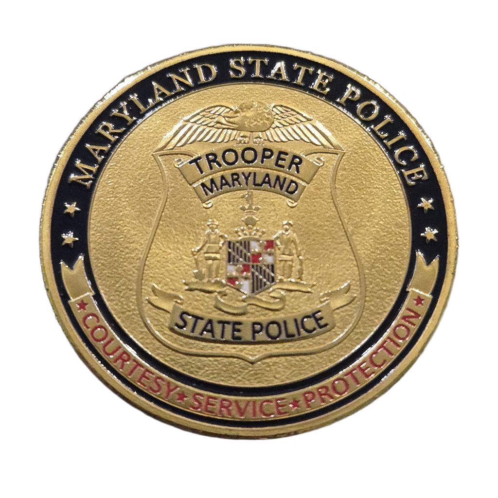 Maryland State Police Saint Michael Coin — front