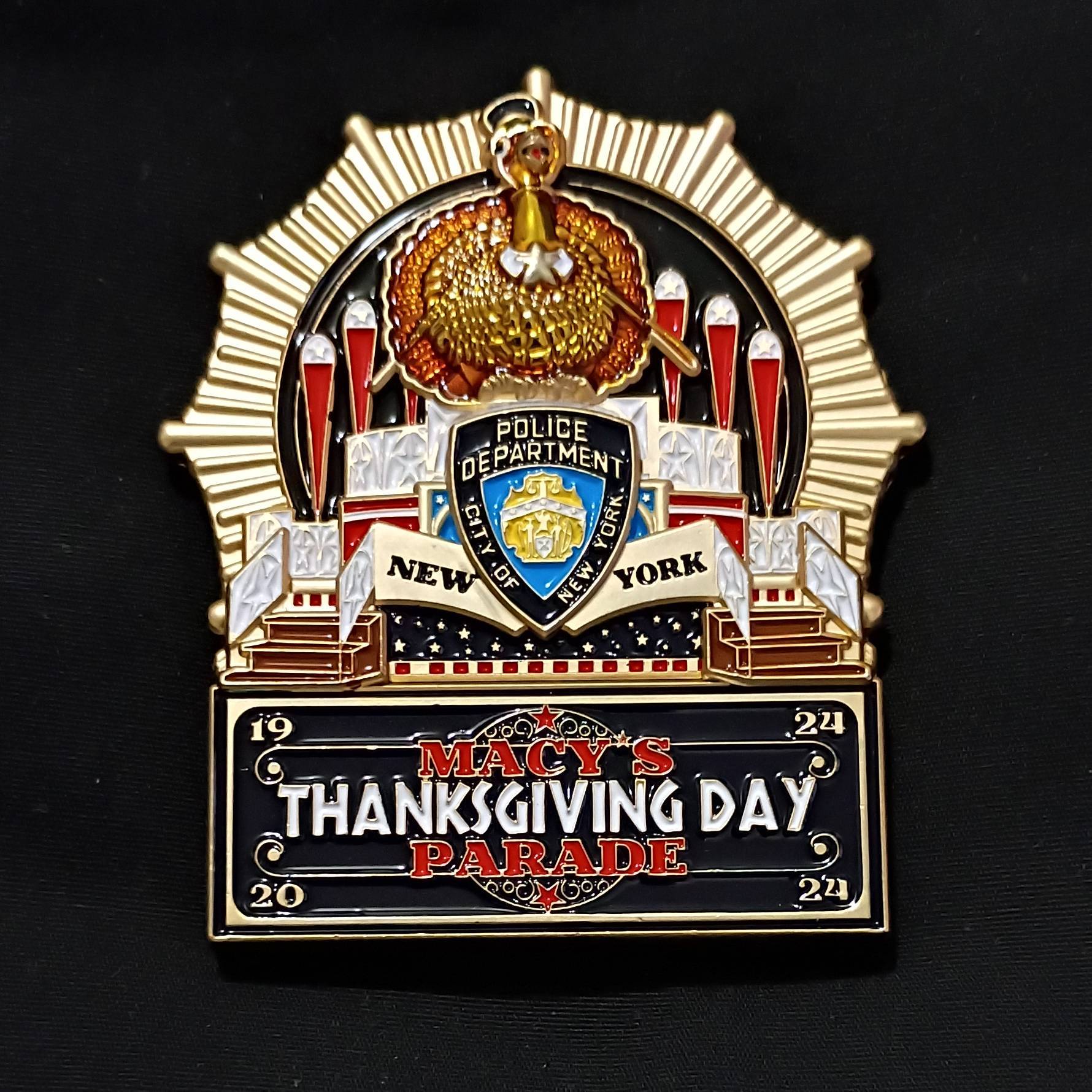 NYPD Macy's Thanksgiving Day Parade Challenge Coin — back