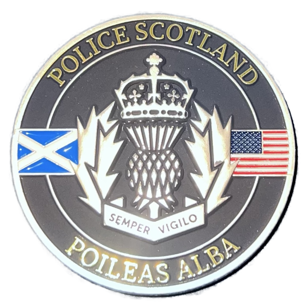 Police Scotland Operation Liberty Challenge Coin — back