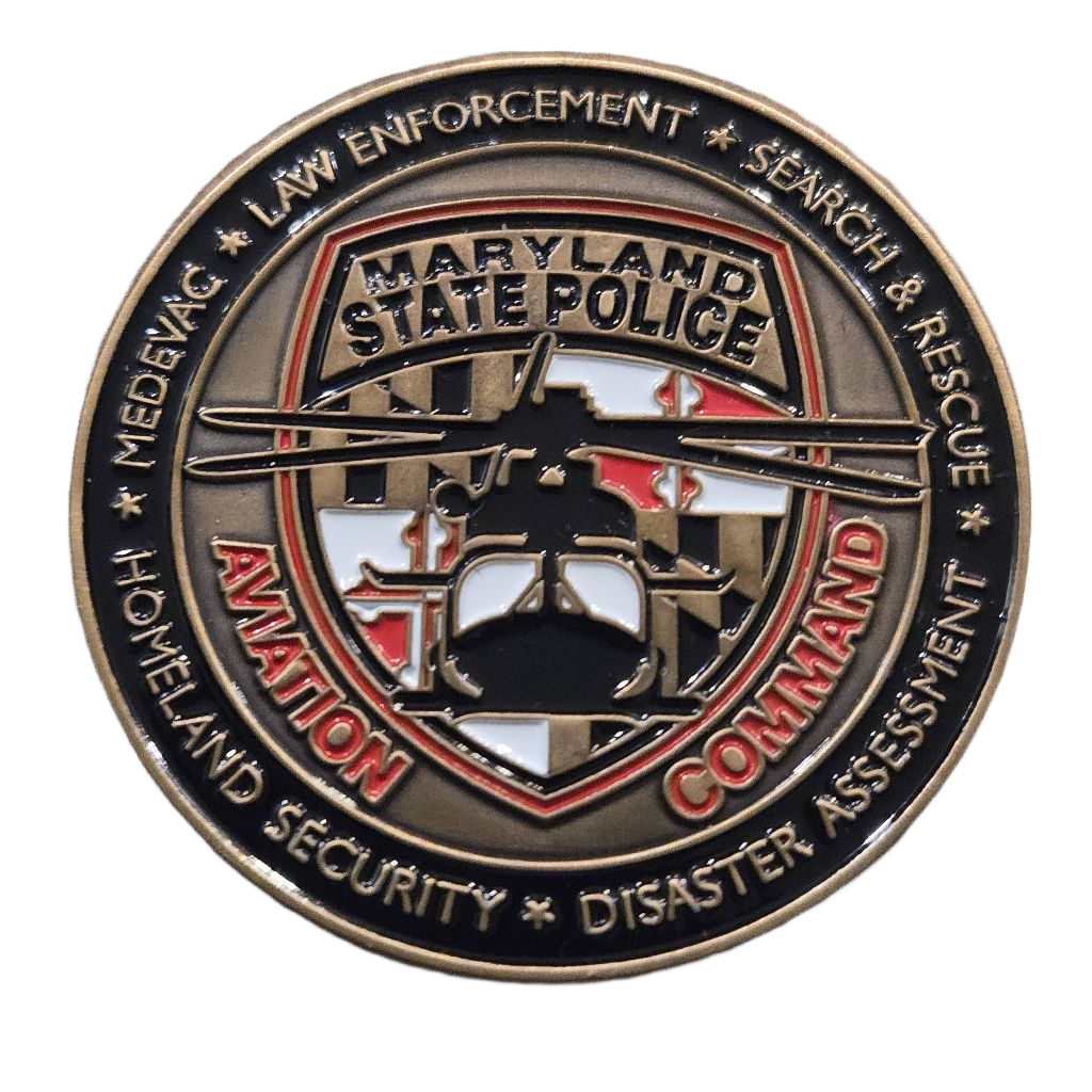 Maryland State Police Aviation Command Coin — front