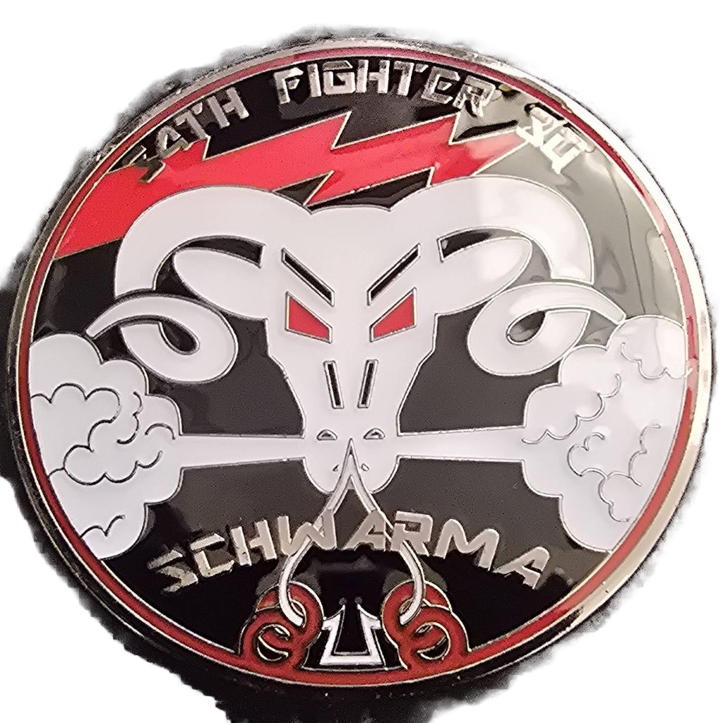 34th Fighter Squadron Commander coin — back